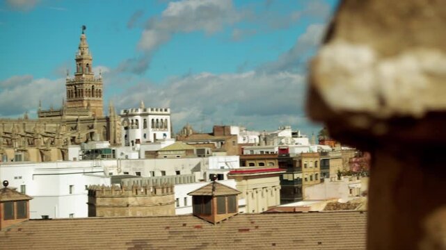 Giralda is bell tower of Cathedral, Seville, Spain