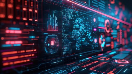 Fototapeta premium A blue and white image of the world with many lights on it. The lights are scattered all over the world, creating a sense of a global community. The image conveys a feeling of unity