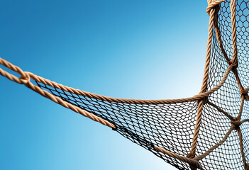 overfishing issue empty fishing net symbolizing scarcity isolated white background high resolution high details vibrant