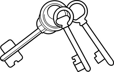 golden key isolated on white