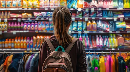 students buying stationary