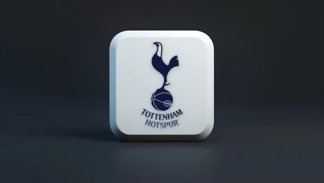 Tottenham Hotspur 3d icon on a dark background