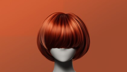 Fototapeta premium brown red wig hair