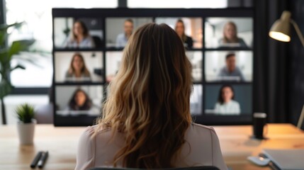 Modern Hybrid Meeting Setup with Seamless Technology Integration for In-Person and Virtual Participants