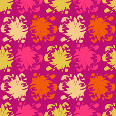 Seamless vector pattern illustration print wallpaper background with paint spots art decor design 