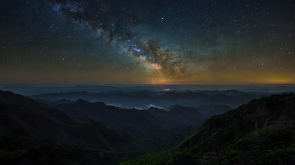 night sky and clouds, ai generated