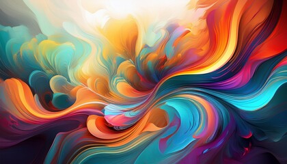 Abstract art piece generated by AI, modern, vibrant colors, digital painting, unique