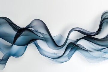 A blue cloud of smoke on a white background