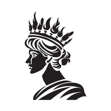 recommend clip art: Roman emperor logo silhouette Stock Vector Images on white background