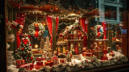 A festive Christmas display.