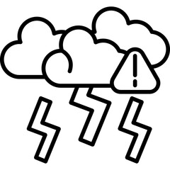 Severe Weather Caution Icon