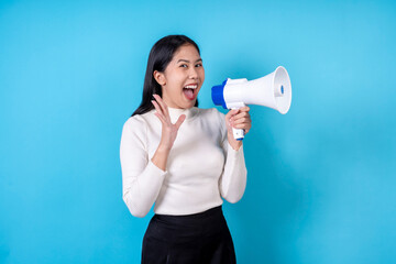 Women are doing various poses on a blue background.