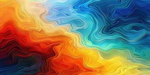 Fototapeta premium Abstract Wavy Art with Vibrant Colors