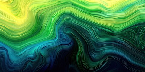 Fototapeta premium Abstract Green and Blue Swirls