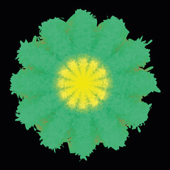 Flat illustration. Floral design. Flower icon. Ideal for textile design, screensavers, covers, cards, invitations and posters...