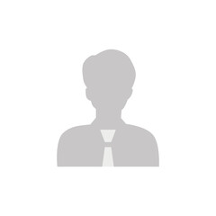 Flat illustration in grayscale. Avatar, user profile, person icon, gender neutral silhouette, profile picture. Suitable for social media profiles, icons, screensavers and as a template...