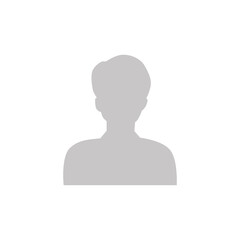 Flat illustration in grayscale. Avatar, user profile, person icon, gender neutral silhouette, profile picture. Suitable for social media profiles, icons, screensavers and as a template...
