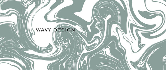 Flat illustration. Abstract horizontal background with waves. Trendy retro style. Ideal for textile design, screensavers, covers, cards, invitations and posters...