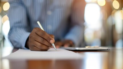 Successful Businessman Signing Loan Agreement with Banker in Formal Financial Process