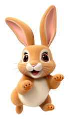 Obraz premium PNG Cartoon animal mammal rabbit.