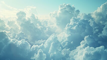 A cloudy blue background with gentle, layered clouds, creating a soft and calming atmosphere.