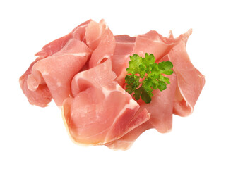 Smoked Ham Slices on PNG Background