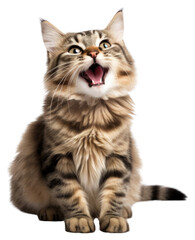 PNG A happy cat mammal animal kitten.