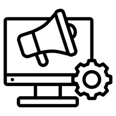 Marketing Automation Icon Element For Design