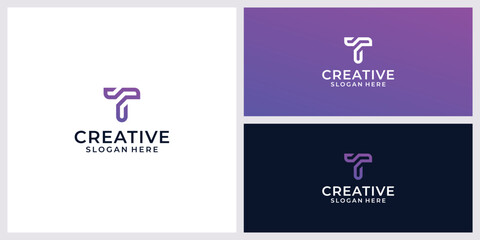 creative letter t technology