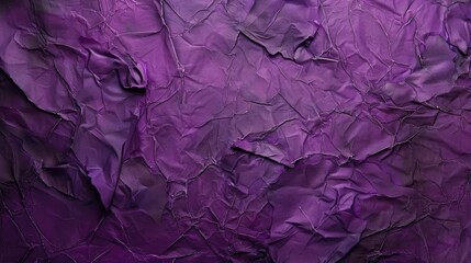 A rich purple background with a textured effect of crumpled paper, adding a tactile and artistic touch.