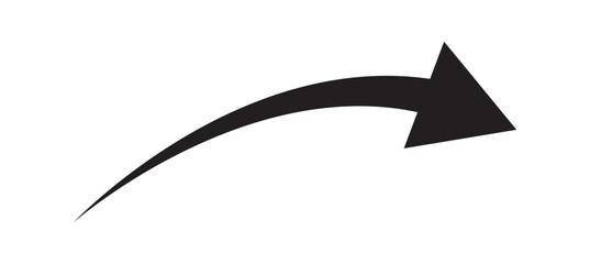 Arrow up icons. Set of curve rise increase arrows. Growth pictogram isolated. Vector illustration.