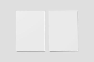 Realistic blank A4 flyer brochure for mockup.