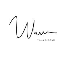 Ww Initial signature logo vector design
