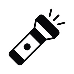 A sleek vector icon of a torch, designed for clarity, ease of recognition ready to use.