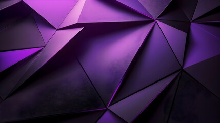 Vibrant Purple Abstract Geometric Low Poly Pattern Background with Striking Triangular Facets and