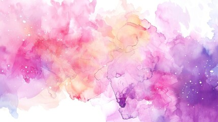 Fototapeta premium Watercolor gradient paint grunge texture on white background. The color splashing in the paper