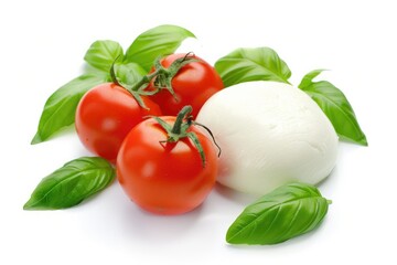 Delicious Italian Mozzarella Cheese with Fresh Basil and Tomatoes