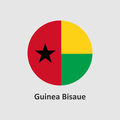 Guinea-Bissau flag design vector illustration on a gray background for graphic and web design.