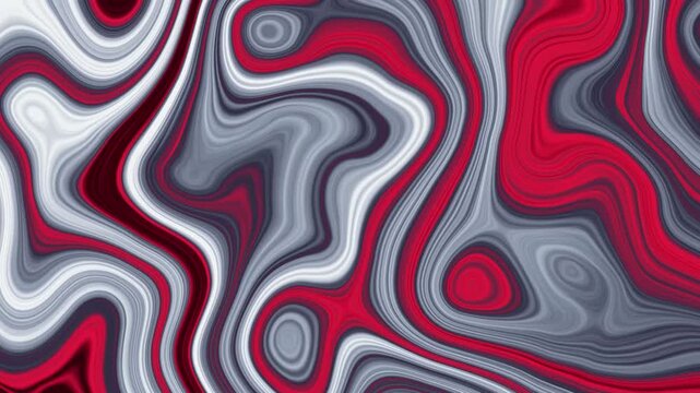 Liquid Fractual red white background