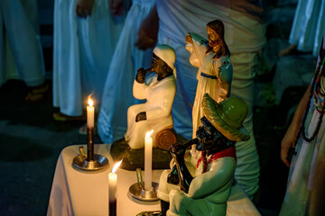 Ceremony honoring the entities and deities present in Umbanda and Candomble in Brazil © Fred Pinheiro