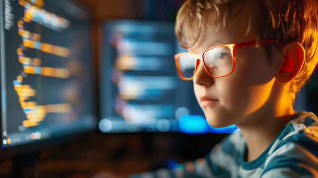 kids programming on a computer, learning to code,