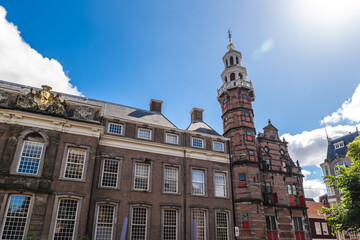 Naklejka premium The Old City Hall in The Hague located on the Groenmarkt in Den Haag, Netherlands