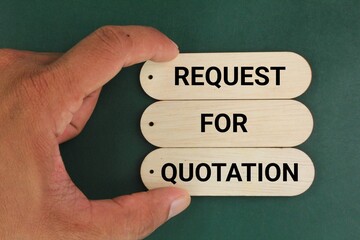 hand and stick with the word Request for quotation or RFQ