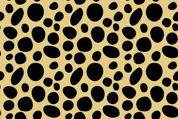 Small dash pattern. Seamless minimal dash pattern, small elements on yellow background.