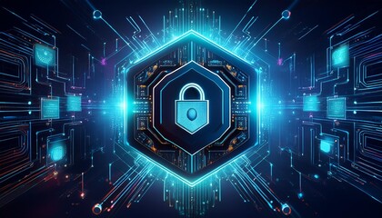 Internet security and data protection concept, blockchain and cybersecurity