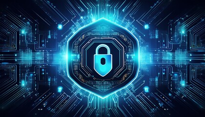 Internet security and data protection concept, blockchain and cybersecurity