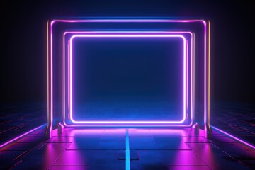 Neon Lights Frame - Futuristic Glow