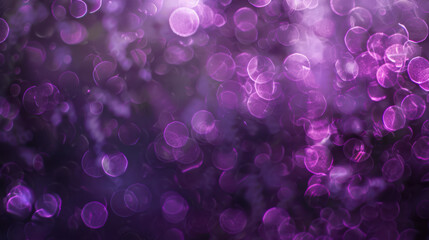 close up horizontal purple glowing bokeh effect wallpaper background, light flares blurred pattern