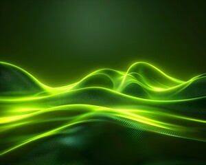Glowing Neon Green Wave Pattern for Energetic and Bold Fitness Product Backgrounds