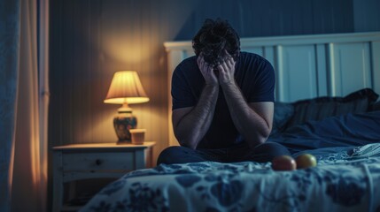 A Man in Distress at Night